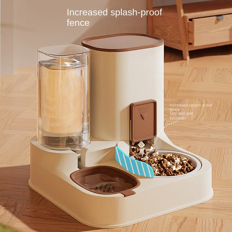 Automatic Pet Cat Water Dispenser with Large Capacity and Dry Wet Separation - Perfect for Feeding and Hydration!