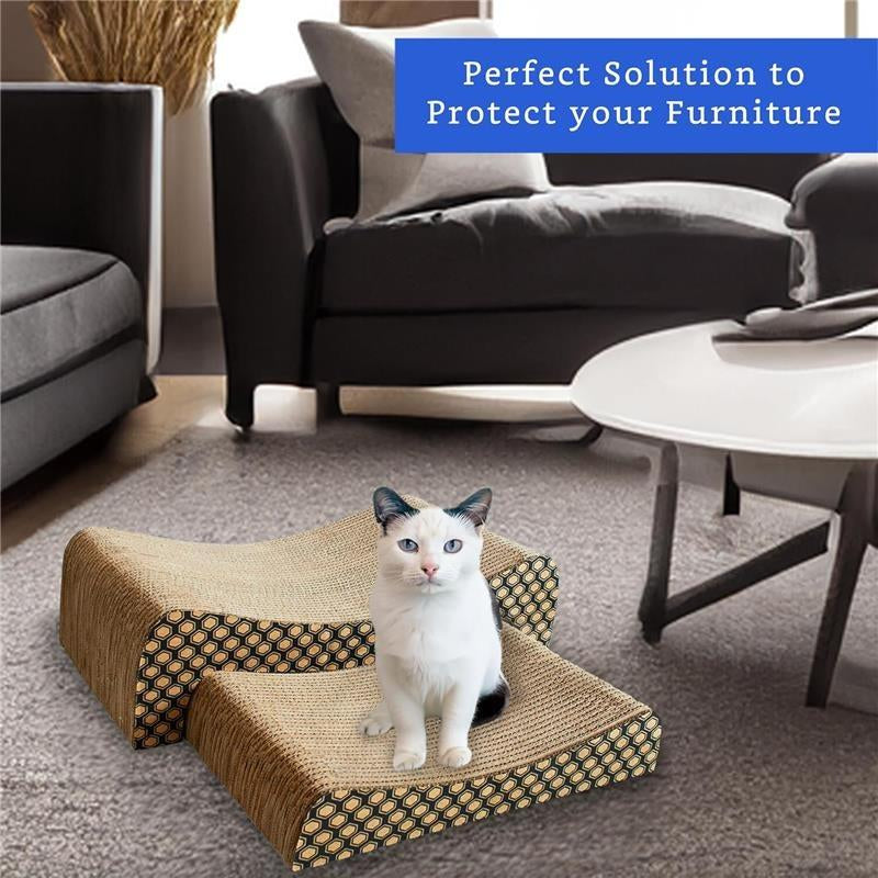 Cat Scratching Board, 2 in 1 Cat Scratcher Pad Set, Indoor Furniture Protector